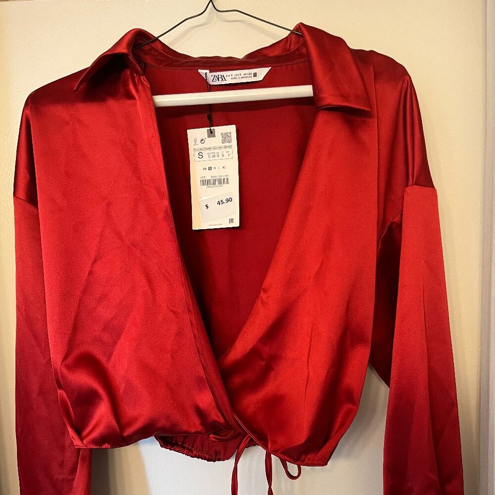 Zara wrap shirt NWT